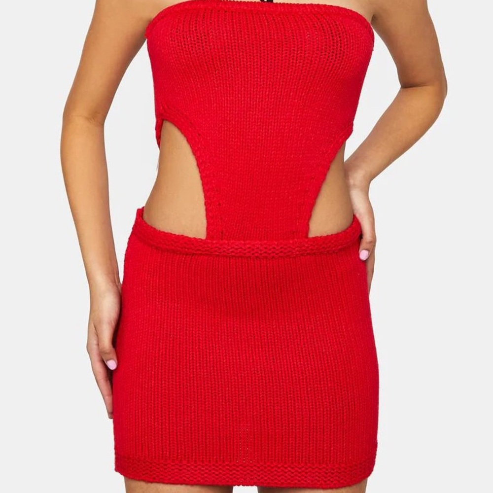 LIONESS Reignite Knit Strapless Dress